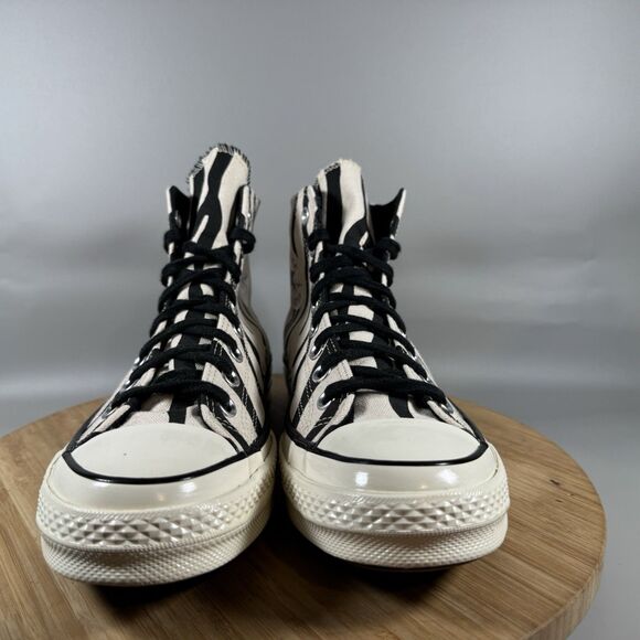 Converse‎ Chuck Taylor All Star 70 Hi Zebra Womens 10 Shoes Sneakers 163408c NEW - Picture 2 of 8